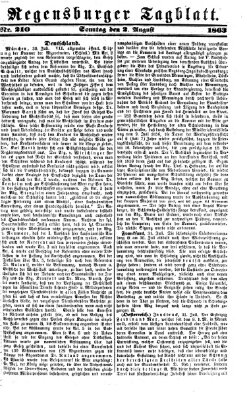 Regensburger Tagblatt Sonntag 2. August 1863