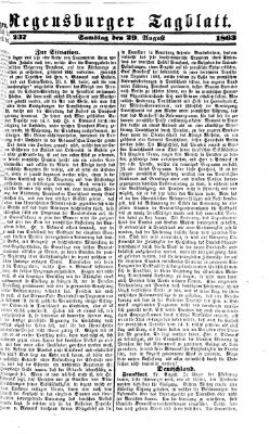 Regensburger Tagblatt Samstag 29. August 1863