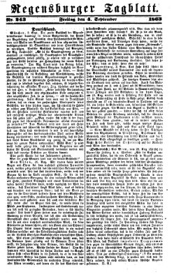 Regensburger Tagblatt Freitag 4. September 1863