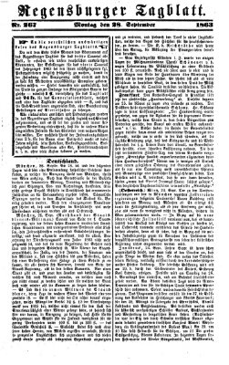 Regensburger Tagblatt Montag 28. September 1863