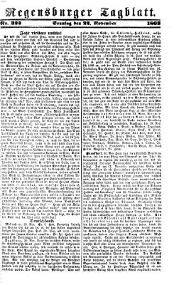 Regensburger Tagblatt Sonntag 22. November 1863