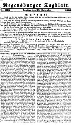 Regensburger Tagblatt Samstag 28. November 1863