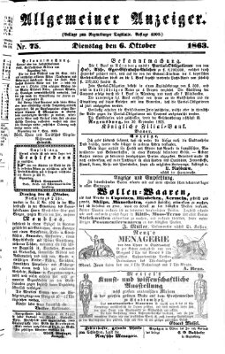 Regensburger Tagblatt Dienstag 6. Oktober 1863