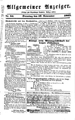 Regensburger Tagblatt Dienstag 17. November 1863