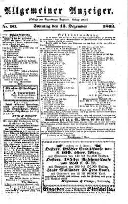 Regensburger Tagblatt Sonntag 13. Dezember 1863