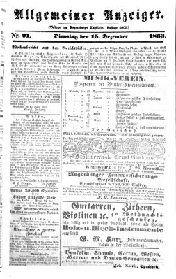 Regensburger Tagblatt Dienstag 15. Dezember 1863