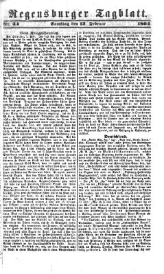 Regensburger Tagblatt Samstag 13. Februar 1864