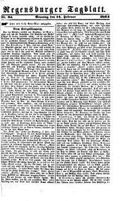 Regensburger Tagblatt Sonntag 14. Februar 1864