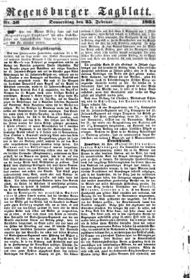 Regensburger Tagblatt Donnerstag 25. Februar 1864