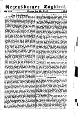 Regensburger Tagblatt Montag 25. April 1864