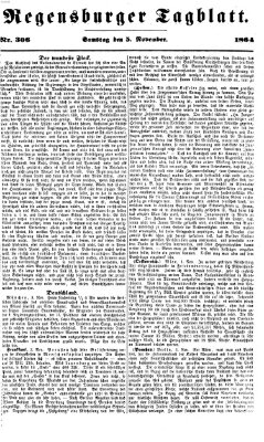 Regensburger Tagblatt Samstag 5. November 1864