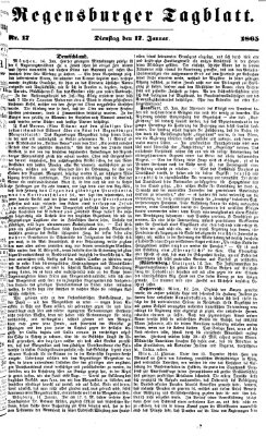 Regensburger Tagblatt Dienstag 17. Januar 1865