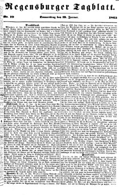 Regensburger Tagblatt Donnerstag 19. Januar 1865
