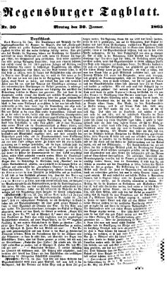 Regensburger Tagblatt Montag 30. Januar 1865