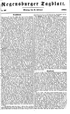 Regensburger Tagblatt Montag 6. Februar 1865