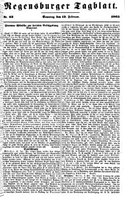 Regensburger Tagblatt Sonntag 12. Februar 1865