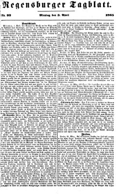 Regensburger Tagblatt Montag 3. April 1865