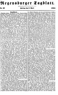 Regensburger Tagblatt Freitag 7. April 1865