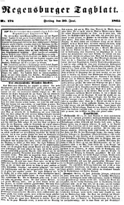Regensburger Tagblatt Freitag 30. Juni 1865