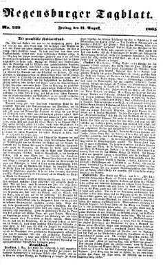 Regensburger Tagblatt Freitag 11. August 1865