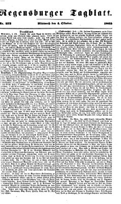Regensburger Tagblatt Mittwoch 4. Oktober 1865