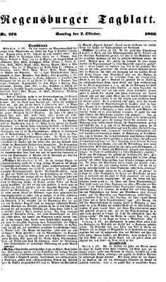 Regensburger Tagblatt Samstag 7. Oktober 1865