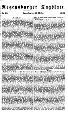 Regensburger Tagblatt Donnerstag 12. Oktober 1865