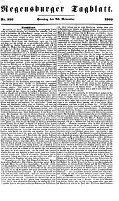 Regensburger Tagblatt Sonntag 26. November 1865