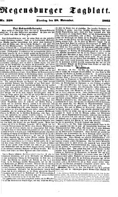 Regensburger Tagblatt Dienstag 28. November 1865