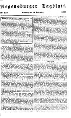 Regensburger Tagblatt Samstag 16. Dezember 1865