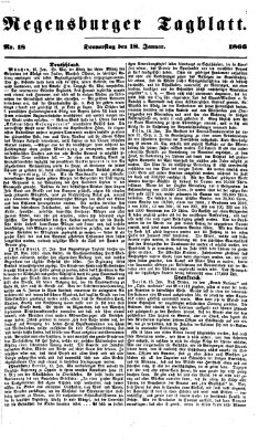 Regensburger Tagblatt Donnerstag 18. Januar 1866