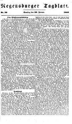 Regensburger Tagblatt Samstag 20. Januar 1866