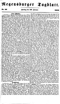 Regensburger Tagblatt Freitag 26. Januar 1866
