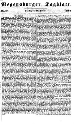 Regensburger Tagblatt Samstag 27. Januar 1866