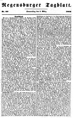 Regensburger Tagblatt Donnerstag 1. März 1866