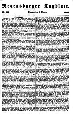 Regensburger Tagblatt Sonntag 5. August 1866