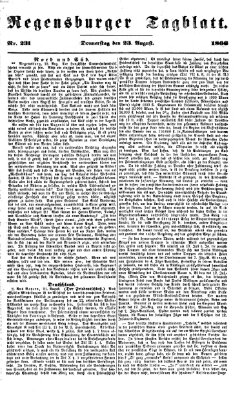 Regensburger Tagblatt Donnerstag 23. August 1866
