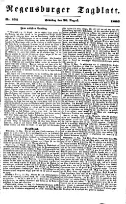 Regensburger Tagblatt Sonntag 26. August 1866