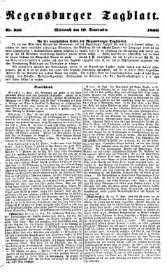 Regensburger Tagblatt Mittwoch 19. September 1866