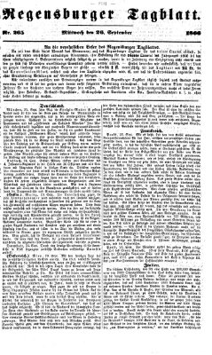 Regensburger Tagblatt Mittwoch 26. September 1866