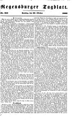 Regensburger Tagblatt Samstag 20. Oktober 1866