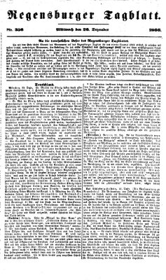 Regensburger Tagblatt Mittwoch 26. Dezember 1866