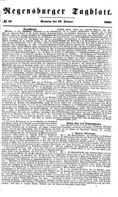Regensburger Tagblatt Sonntag 13. Januar 1867