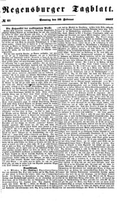 Regensburger Tagblatt Sonntag 10. Februar 1867
