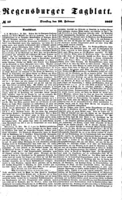 Regensburger Tagblatt Dienstag 26. Februar 1867