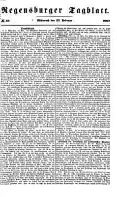 Regensburger Tagblatt Mittwoch 27. Februar 1867