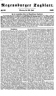 Regensburger Tagblatt Sonntag 30. Juni 1867