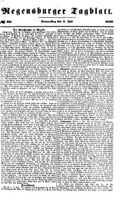 Regensburger Tagblatt Donnerstag 4. Juli 1867
