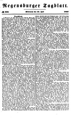 Regensburger Tagblatt Mittwoch 31. Juli 1867