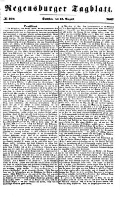 Regensburger Tagblatt Samstag 17. August 1867